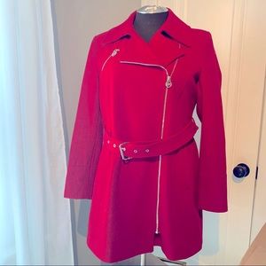 Michael Kors Asymmetrical Belted Coat - 14 - EUC